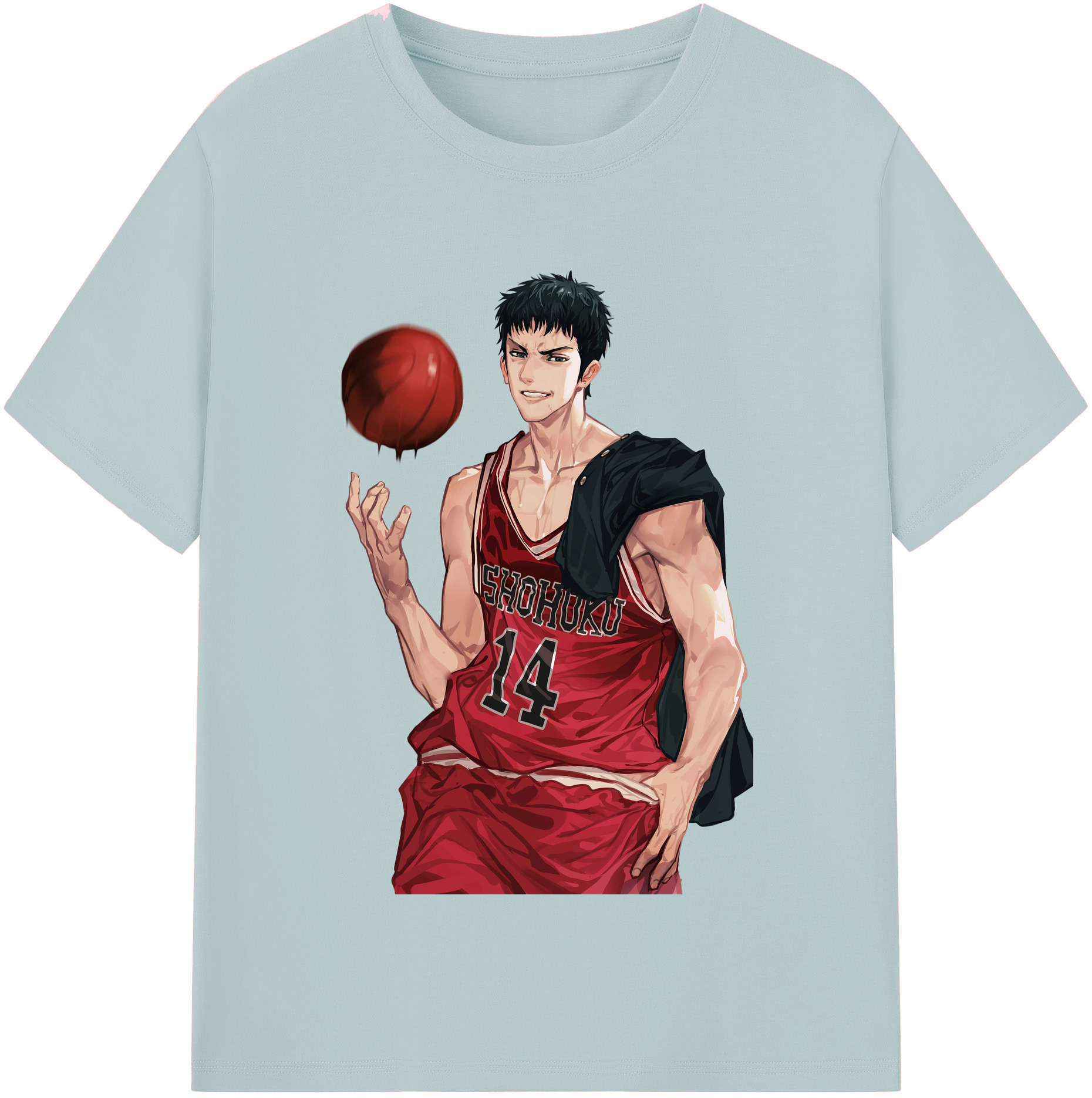 SLAM DUNK／スラムダンク 綿100％半袖Tシャツ（フロントプリント）